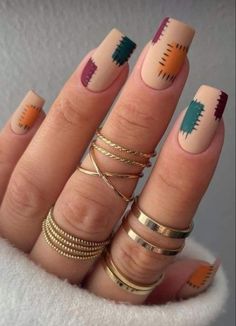 Nail Patterns Simple, Luxury Console, Kutek Disney, Simple Fall Nails, Nagel Tips, Smink Inspiration, Makijaż Smokey Eye