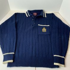 Vintage Cambridge Classics Men’s Medium Blue Sweater Acrylic/Wool Blend. Awesome condition! Please see photos for condition and size. No rips or stains. Preppy Look Men, Preppy Boy Outfits, Grandpa Fashion, Nice Patterns, Boy School, Retro Contemporary, Polo Shirt Outfits, Preppy Boys, Preppy Men