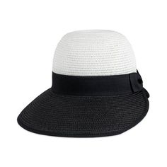 MAGID PAPER STRAW GARDEN TWO TONE SUN HAT Size: One Size.  Color: Black.  Gender: female.  Age Group: adult. Black Straw Bucket Hat For Vacation, Black Bucket Hat With Upf 50+ For Summer, Black Straw Sun Hat For Spring, Black Summer Sun Hat With Short Brim, Black Straw Sun Hat Upf 50+, Black Curved Brim Summer Sun Hat, Black Short Brim Summer Sun Hat, Black Flat Brim Sun Hat For Summer, Black Flat Brim Summer Sun Hat