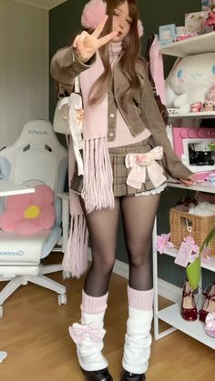 himekaji Hime Kaji Outfit, Himekaji Outfits Winter, Himekaji Winter Outfits, Winter Himekaji, Christmas Fit Ideas, Christmas Clothes Aesthetic, Cute Japanese Outfits, Himekaji Fashion, Pink Winter Outfits