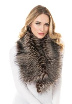 Fabulous Furs | Luxury Faux Fur Coats, Apparel & Home Décor Sequin Halter Top, Faux Fur Scarves, Fabulous Furs, Sequin Halter, Fur Scarf, Fake Fur, Russian Fashion, Faux Fur Coat, Shawl Collar