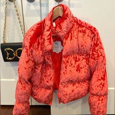 Soft , Plush Interior And Exterior. Color Is A Watermelon Red/Pink. Size M But Oversized. Two Deep Pockets. Will Fit Us Size 8-12 (M-Xl) Very Comfortable. *Brand New* Make An Offer Barbie Puffer Jacket, Fabletics Puffer Jacket, Puffer Jacket Pattern Sewing, Red Athleisure Outerwear For Winter, Spring Athleisure Long Sleeve Puffer Jacket, Spring Long Sleeve Athleisure Puffer Jacket, Fitted Sporty Puffer Jacket For Spring, Red Fitted Athleisure Outerwear, Red Spring Athleisure Outerwear