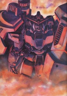 an image of a painting of a giant robot