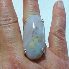 This Is A Beautiful, Handmade, Cocktail Sized, Pink Opal Ring In A Size 8. I Love It! It Is A Delicate Soft Colored Pink. The Dendrite Color Inclusions Are Almost 3d Because Of The Translucency Of The Stone. I Hope You Like It Too. The Silver Setting Makes This Ring Really Stand Out. Thanks For Stopping By And Feel Free To Leave Me A Fair Offer. :) Hp79887 Opal Ring With Natural Stones As A Gift, Elegant Opal Ring With Natural Stones, Healing Moonstone Ring With Natural Stones, Oval Silver Opal Ring With Detailed Stones, Pink Opal Rings As A Gift, Healing Rings With Natural Stones, Silver Pink Opal Ring Gift, Silver Pink Opal Ring For Gift, Silver Opal Ring With Stones As Gift