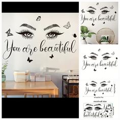 wall decals with the words you are beautiful