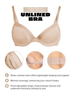 Our new Unlined Mesh Underwire Bra is the perfect blend of style and support designed to embrace your natural shape. The Unlined Mesh Bra features sheer unlined mesh for breathability and lightweight shaping flattering a range of shapes and sizes. Whether you're working, out and about, or enjoying a night out, this bra is a perfect base for any outfit and one that you might not mind being seen. Women's sleepwear, lingerie and more, from Hanky Panky. Mesh Bra, Women's Sleepwear, Support Design, Unlined Bra, Out And About, Natural Shapes, Underwire Bra, Sleepwear Women, Night Out