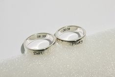 "✤ Unique and personalized, you can add name, date, initials, quote, signature, handwriting, picture, etc. Make it only one piece on the world. ✤ This list for one ring if you want 2 rings or more please select in quantity. ✤ Can engrave both inside and outside 20 characters limit (inside + outside < 20 characters, all sign and symbols are counted) If you want to engrave more than 20 characters, please buy this list >> https://www.etsy.com/listing/725423787/extra-engrave-characters ✤ Ma Personalized Silver Ring With Name, Personalized Couples Jewelry, Personalized Silver Rings For Anniversary, Silver Engraved Ring With Names For Gift, Customizable Couples Jewelry For Anniversary, Personalized White Sterling Silver Ring, White Sterling Silver Ring For Personalized Gift, White Engraved Ring With Name For Anniversary, Silver Engraved Ring For Personalized Gift