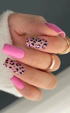 25+ Cute Pink Nail Ideas for Your Next Manicure Inspiration fall nails ;fall nail designs ;fall nail colors Summer To Fall Nails 2024, Last Summer Nails, Pink Nails Spring 2024, Pink Spring Nails 2024, Nail Inspiration Summer 2024 Square, Hot Pink Leopard Nails, Leopard Nails Pink, Nails Pink Design, Cute Hot Pink Nails