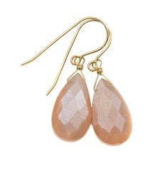 Natural Peach Moonstone Faceted Drop Earrings. A very nice high quality stone. The french earwires are 14k solid gold or 14k gold filled or sterling silver - you choose . Shimmery velvet sparkle in the light. Gem size is 10x18mm, 15 carats. Earrings hang 1.4 inches. Lots of moonstone shimmer and golden shimmer flecks throughout. The mannequin shows the relative size and how they will hang. Morganite Earrings, Moonstone Drop Earrings, Peach Earrings, Peach Morganite, Baroque Pearl Earrings, Pink Morganite, Moonstone Earrings, Peach Moonstone, Peachy Pink