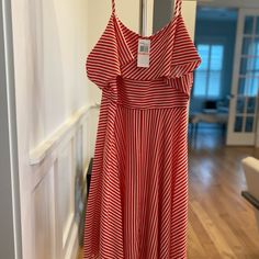 Nwt Neiman Marcus Red And White Summer Dress Size 10 Red A-line Mini Dress For Summer, Casual Red A-line Maxi Dress, Red A-line Sundress For Summer, Casual Sleeveless Midi Dress For Holiday, Red A-line Maxi Dress For Day Out, Summer Red A-line Dress, Red A-line Summer Dress, Summer A-line Red Dress, Summer Red A-line Sundress