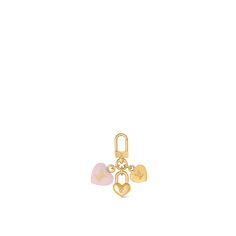 LOUIS VUITTON® - Micro Charms Lv Heart Key Holder - Gold Louis Vuitton Keychain, Louis Vuitton Paris, Louis Vuitton Pink, Key Pouch, Heart Key, Heart And Key, Heart Keychain, Louis Vuitton Official, Key Design