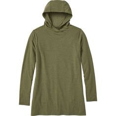 Women's Dry and Mighty Hoodie Tunic | Duluth Trading Company Stretch Hoodie For Winter Outdoor, Stretch Winter Hoodie For Outdoor, Winter Outdoor Stretch Hoodie, Stretch Sweatshirt For Fall Outdoor Activities, Stretch Sweatshirt For Fall Outdoor, Funnel Neck Hoodie For Outdoor Fall Activities, Stretch Sweatshirt For Winter Outdoor Activities, Hooded Top For Winter Hiking, Athleisure Hoodie For Outdoor Fall Activities