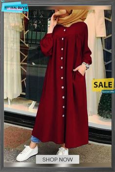 Autumn Casual Women's Cardigan Long Sleeve Stand Collar Large Swing Dress Casual Long Sleeve Non-stretch Maxi Dress, Casual Solid Long Sleeve Dress For Winter, Casual Long Sleeve Solid Color Maxi Dress, Non-stretch Fall Dresses With Pockets, Non-stretch Dresses With Pockets For Fall, Casual Long Sleeve Dress For Winter, Solid Color Button-up Maxi Dress For Fall, Solid Button-up Maxi Dress For Fall, Fall Solid Button-up Maxi Dress