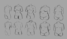 an image of female body sketches