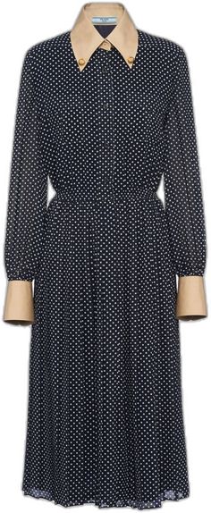 Polka Dot Long Sleeve Dresses For Daywear, Formal Polka Dot Long Sleeve Dress, Polka Dot Long Sleeve Formal Dress, Knee-length Polka Dot Dress For Work, Knee-length Polka Dot Workwear Dress, Polka Dot Knee-length Workwear Dress, Bohemian Wedding Guest, Georgette Dress, Yoko London