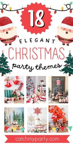 The holiday season is fast approaching which means lots of fun Christmas parties with family and friends. If you are planning a Christmas party in the next coming weeks but are stuck on a holiday party theme be sure to check out all the elegant Christmas party themes that we have rounded up for you. Christmas Party Theme Names, Work Christmas Party Ideas, Ladies Christmas Party, Christmas Party Theme, Outdoor Christmas Party, Girls Christmas Party, Corporate Christmas Parties, Adult Christmas Party