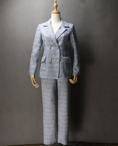 Step into timeless elegance with our Women's Custom Made Trousers Suit in Check Pattern Blue Tweed. This sophisticated ensemble features a tailored jacket paired with your choice of Skirt, Shorts, or Trousers Pants - perfect for weddings, speech days, and graduations. 🌟 Tailored Perfection: Each piece is meticulously crafted to your measurements, ensuring a custom fit that celebrates your unique style. Revel in the luxury of a trousers suit designed exclusively for you. 💙 Check Pattern Sophist Tweed Jacket And Skirt, Blue Tweed Jacket, Wedding Pantsuit, Suit For Wedding, Tweed Trousers, Skirt Shorts, Wedding Speech, Blue Tweed, Pants Suit