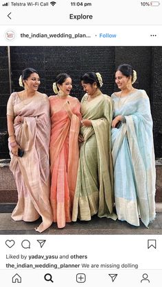 Saree Blouses Designs, South Indian Bridesmaids, Sisters Photoshoot Poses, Indian Bridesmaids, Blouses Designs, Sarees For Girls, Simple Saree Designs, Bridal Sarees South Indian, Indian Bridal Sarees