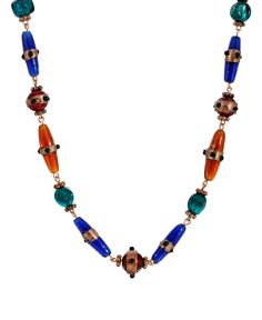 in stock Color Beaded Necklace, Chic Fashionista, 1928 Jewelry, Vintage Repurposed, Unique Gifts For Him, Vintage Inspired Jewelry, Sapphire Color, Necklace Online, Vintage Bohemian