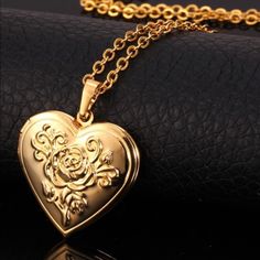 Memory Photo Locket For Women Rose Flower Heart Pendant 18k Gold Color Charms Necklace Jewelry Valentine's Day Gift P204 Elegant Rose Gold Heart Locket Necklace, Dainty Rose Gold Locket Necklace For Valentine's Day, Gold Flower Shaped Jewelry For Valentine's Day, Gold Flower-shaped Jewelry For Valentine's Day, Rose Gold Heart Locket Necklace For Anniversary, Rose Gold Locket For Valentine's Day, Elegant Yellow Gold Locket Necklace For Valentine's Day, Elegant Locket Necklace For Valentine's Day, Elegant Rose Gold Locket Necklace For Valentine's Day