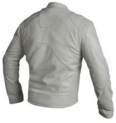 Leather Skin Men Biker Motorcycle White Genuine Leather Jacket White Leather Long Sleeve Outerwear, White Fitted Leather Outerwear, Fitted White Leather Outerwear, White Moto Leather Jacket, White Leather Moto Outerwear, White Fitted Biker Leather Jacket, Fitted White Biker Leather Jacket, White Fitted Biker Outerwear, White Fitted Biker Jacket