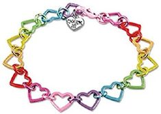 Combining hearts and rainbows is a recipe for success if ever there was one! Add charms to this bracelet and customize their collection! 7.5" long, fully adjustable Anodized Base Metal From Charm It, for age 5+ Multicolor Heart Beads Charm Bracelet, Multicolor Heart Charm Bracelet Gift, Heart Shaped Multicolor Charm Bracelet Gift, Heart-shaped Multicolor Charm Bracelet As Gift, Heart Shaped Multicolor Charm Bracelet For Gift, Heart-shaped Multicolor Charm Bracelet For Gift, Adjustable Multicolor Heart Charm Bracelet, Multicolor Heart Charm Bracelet, Valentine's Day Multicolor Heart Beads Charm Bracelet