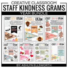 the creative classroom staff's year bundle includes posters and activities