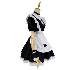 Black Cute Cat Printed Lolita Maid Dress Condition: Brand NewColor: BlackSize: S-5XLMaterial: Cotton and PolyesterSleeves: short sleevesIncluded:   Dress+Apron + Headdress + Bell collar + Wrists Anime Style Dresses For Halloween Themed Events, Cute Costume Dress For Cosplay Events, Kawaii Fitted Cosplay Dress, Anime Style Costume Dress For Cosplay Events, Anime Style Dress For Cosplay Events, Kawaii Dresses For Costume Party And Cosplay Events, Kawaii Costume Dresses For Cosplay Events, Anime Print Dress For Cosplay Events, Anime Style Halloween Costume Dress