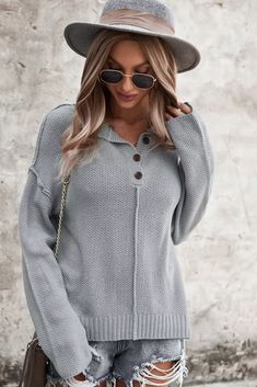 US$ 32.37 - New autumn and winter long-sleeved V-neck sexy stretch comfortable warm sweater top - www.streetally.com Trendy Gray V-neck Sweater For Fall, Trendy Gray Long Sleeve V-neck Sweater, Stretch V-neck Long Sleeve Top For Winter, Trendy Fall V-neck Long Sleeve Top, Chic Non-stretch Long Sleeve Sweater, Winter Knit Long Sleeve Top, Cozy Long Sleeve Gray Sweater, Trendy Long Sleeve Solid Color Sweater, Trendy Oversized V-neck Long Sleeve Sweater