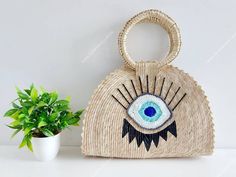 Handmade Straw Tote Bag For Festivals, Handmade Multicolor Straw Bag For Festival, Bohemian Handmade Beach Bag For Vacation, Bohemian Handmade Straw Bag For Gift, Bohemian Handmade Straw Bag Gift, Handmade Bohemian Straw Bag, Handmade Bohemian Straw Bag For Gift, Bohemian Woven Handheld Beach Bag, White Handmade Bohemian Straw Bag