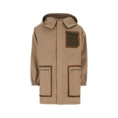 Fendi Jacket, Fendi Logo Design, Fendi Store, Fendi Logo, Hooded Parka, Parka Jacket, Jacket Design, Material Exterior, Outerwear Coats