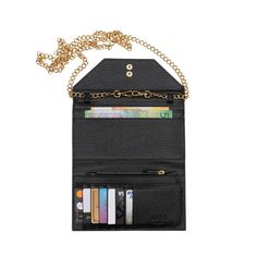 With our innovative wallet, we have combined functionality and style to offer you a product that meets your needs. In addition to the 11 spacious inner compartments, our wallet also has a separate change compartment that is securely closed with a zipper. This allows you to keep your coins separate from your cards and bills without them getting lost or falling out. Luxury Everyday Coin Purse With Card Slots, Luxury Bifold Wallets With Removable Pouch, Luxury Bifold Coin Purse For Travel, Luxury Bifold Wallet With Removable Pouch, Luxury Wallets With Removable Pouch For Everyday Use, Modern Bifold Bags With Interior Card Slots, Business Clutch Wallet With Coin Pocket, Modern Bifold Bag With Interior Card Slots, Luxury Evening Coin Purse With Interior Card Slots