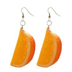 PRICES MAY VARY. Super Cute Orange Slice Earrings- These orange slice earrings for girls, women, who whoever likes them!! They are screwed together by hand to create this super cute orange slice or tangerine slice design. The top of the orange has a cute gold leaf for that little extra “bling”. Perfect Summer Jewelry �– Our orange slice earrings make a fun addition to your favorite summertime shirts, tops, dresses, and beach wear. Mix and match them with other cute and artsy rings, necklaces, and Orange Slice Jewelry, Earrings Funny, Yellow Circle, Large Stud Earrings, Fruit Jewelry, Beach Earrings, Fruit Earrings, Orange Earrings, Womens Earrings Studs