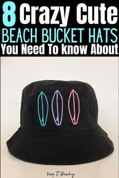 I have never gotten so many compliments on a bucket hat before! I am so obsessed with this beach bucket hat with the surfboard design. #beachbuckethat #buckethatsbeach #beachybuckethat Outfit With Bucket Hat