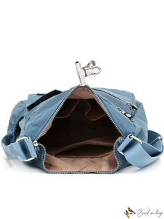 Bird in Bag - Womens Lightweight Everyday Casual Shoulder Crossbody Bag with Multiple Zipper Pockets, Perfect for Travel and Office, Fashionable and Functional Bag Bag, Bird In Bag, Duffel Bag, Dusty Blue, Zipper Pocket, Crossbody Bag, Zipper, Travel