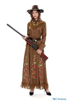 Orcajump - Long-sleeved long skirt Indian hunter suit tassel suit masquerade party theme party stage clothes - Final Sale Indian Cosplay, Masquerade Party Themes, Forest Hunter, Hunter Costume, Skirt Indian, Sports Halloween, Stage Clothes, Masquerade Party, Sport Dress