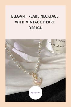 Dive into elegance with our Pearl Necklace, featuring a Vintage Heart Design. Perfect for adding a sophisticated and romantic touch to your style. 🌸 This necklace is a beautiful blend of retro charm and modern chic. Click to own it at OutfitGalore.com! 🛍️ Pearl Clavicle Chain Jewelry With Heart Shape, Pearl Heart Clavicle Chain Jewelry, Heart-shaped Pearl Clavicle Chain Jewelry, Vintage White Clavicle Chain Necklace, Pearl Necklace For Anniversary On Valentine's Day, Wedding Clavicle Chain Heart Jewelry, Valentine's Day Pearl Clavicle Chain Necklace, Elegant Heart Charm Necklace For Weddings, Charming Silver Necklace For Wedding