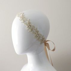 "Beautiful and lovely light gold beaded lace head tie made of 1.5\" light gold beaded flower lace (18\") with satin ribbon. Satin ribbon color available in ivory and champagne. Soft and warm looking. ❤ 1.5\" Light gold beaded lace portion 18\" ❤ 3/8\" Satin ribbon ( ivory & champagne ) If you have any questions please feel free to contact me. Thanks :) ♥ ♥ ♥ ♥ ♥ ♥ ♥ ♥ ♥ ♥ ♥ ♥ ♥ ♥ See more by lovelikestyle lovelikestyle.etsy.com ♥ ♥ ♥ ♥ ♥ ♥ ♥ ♥ ♥ ♥ ♥ ♥ ♥ ♥" Lace Hairband, Gold Headpiece Wedding, Champagne Tie, Lace Sash, Headband Gold, Head Tie, Lace Headband, Head Ties, Gold Headband