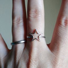 Star ring Cut out star ring Silver rings Dainty rings | Etsy Adjustable Star-shaped Midi Rings, Minimalist Star-shaped Rings For Everyday, Minimalist Star Shaped Rings For Everyday, Minimalist Star-shaped Midi Rings For Gifts, Minimalist Star-shaped Midi Rings As Gift, Rings Dainty, Ring Cuts, Rings Etsy, Dainty Rings