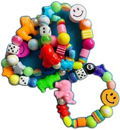 Playful Plastic Bracelets With Letter Beads, Playful Multicolor Friendship Bracelets For Birthday, Playful Multicolor Friendship Bracelets, Playful Friendship Bracelets, Multicolor Novelty Stretch Bracelet For Birthday, Adjustable Playful Friendship Bracelets, Fun Multicolor Friendship Bracelets, Playful Multicolor Smiley Face Jewelry, Playful Colorful Beads Friendship Bracelets For Birthday