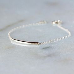 Silver Bar Bracelet Minimal Layering Bracelet Sterling | Etsy Sterling Silver Bracelet With Delicate Chain For Everyday, Delicate Chain Sterling Silver Bracelet For Everyday, Everyday Sterling Silver Bracelet With Delicate Chain, Minimalist White Gold Bracelet With Silver Chain, Minimalist White Gold Silver Chain Bracelets, Minimalist White Gold Silver Chain Bracelet, Adjustable Silver Chain Minimalist Bracelet, Minimalist Silver Chain Bracelet For Everyday, Dainty Sterling Silver Bracelet With Silver Chain