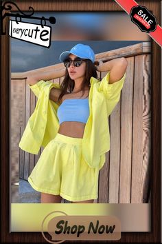 Women's Summer New Solid Color Casual Loose Lapel Short-sleeved Shirt High-waisted Shorts Two-piece Suit Casual 2pcs Set Short Sleeve Solid Color Summer Sets, Casual Short Sleeve Spring Sets, Spring Button-up Sets For Day Out, Solid Color Cotton Sets For Vacation, Vacation Cotton Sets In Solid Color, Cotton Sets In Solid Color For Vacation, Solid Long Sleeve Beach Sets, Solid Long Sleeve Two-piece Set For Spring, Spring Day Out Sets With Short Sleeves