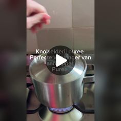 a video demonstrating how to make puree water in a pot on the stove top