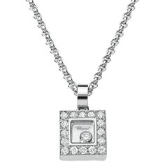 Chopard Pendant - 792896-1001 Jewelry Store Hours, Gold Polish, Round Pendant, Diamond Shape, Gold Gold, Gold Finish, Diamond Shapes, Dog Tag Necklace, Round Diamonds