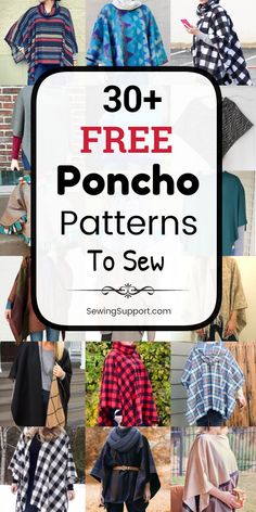 the top ten free poncho patterns to sew