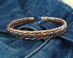 Handmade copper and steel  cuff bracelet. ~ S I Z E ~   (choose from the drop down menu) ~ S H I P P I N G  ~ Please see the Announcement on our shop Viking Medieval, Mens Cuff Bracelets, Mixed Metal Bracelets, Cowboy Stuff, Mens Cuff, Jewelry Wire, Handmade Copper, Metal Bracelets, Copper Jewelry