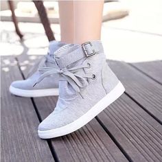 Canvas Flat Lace Up Buckle Knight Boots Spring High-top Lace-up Boots, Casual Ankle-high Lace-up Boots For Spring, Winter Ankle-high Lace-up Boots With Buckle, Casual Ankle Lace-up Boots For Spring, Casual Spring Ankle Lace-up Boots, Casual Lace-up Ankle Boots For Spring, Spring Casual Lace-up Ankle Boots, Casual High Ankle Lace-up Boots With Buckle, Spring Casual High Ankle Moto Boots