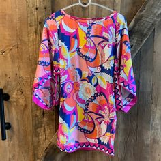 Nwt Trina Turk Sevilla Tunic. Wear As A Swim Cover Up Or A Top. Fitted At Waist, Bell Sleeves. Sizes S, M, L, And Xl Colorful Long Sleeve Summer Tops, Spring Beachwear Top With Vibrant Print, Fitted Pink Top With Vibrant Print, Pink Beach Dress With 3/4 Sleeves, Pink Floral Print Top With 3/4 Sleeves, Vibrant Pink Top With Colorful Pattern, Pink Floral Print Tops With 3/4 Sleeves, Multicolor 3/4 Sleeve Tops For Beach, Pink Summer Top With Vibrant Print