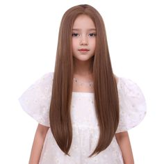 PRICES MAY VARY. -Cap Size：About 19.5 Inches with Adjustable Straps, 2 adjustable straps could help you adjust the wig cap size less or more for about 1-1.5 inches. -Color: Light Brown ,Weight: around 240g Approx，Length: around 22",please allow 5cm/2" in error. -Material: Made of high quality synthetic heat resistant fiber, look natural and touch soft,easy to comb,minimum shedding and tangling -Heat safe: heat resistant up to 150c/302f,please make sue the heat setting below 150c. -Warm Reminder: Brown Middle Part Wig, Brown Middle Part, Brown Straight Wig, Light Brown Wig, Middle Part Wig, Long Lights, Long Light, 1 Rose, Brown Wig