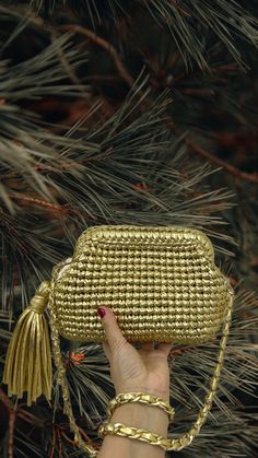 "Luxury Cocktail Gold Bag for Women, Metallic Raffia Evening Dress Bag, Crochet Pouch Clutch, Christmas Gift for Wife ✅This is an evening summer bag for stylish girls who lead an active lifestyle. The bright design of this mesh bag will not let you get lost in the crowd. It will also be a perfect gift for your loved ones, Mother's Day / Friend / Birthday / Anniversary / Valentine's Day / Graduation / Holiday / Wedding gifts and special day. ✅THIS LUXURIOUS BAG IS NOW THE MOST FASHIONABLE BAG. It Luxury Evening Pouch With Detachable Handle, Luxury Evening Bag For Valentine's Day, Luxury Evening Clutch For Summer, Luxury Gold Bags For Vacation, Luxury Gold Trendy Evening Bag, Luxury Beige Crochet Pouch Bag, Luxury Handmade Shoulder Bag For Party, Trendy Luxury Evening Bag With Detachable Strap, Luxury Trendy Straw Bag For Shopping